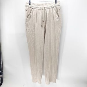 WRAP London elastic waist draw string hemp cotton blend lagenlook pockets relax